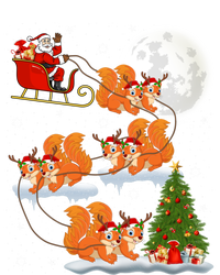 Funny Xmas Lighting Tree Santa Riding Squirrel Christmas Cute Gift Women's Racerback Tank