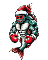 Merry Fishmas Fishing Santa Fish Boxing For Fitness Fans Gift T-Shirt