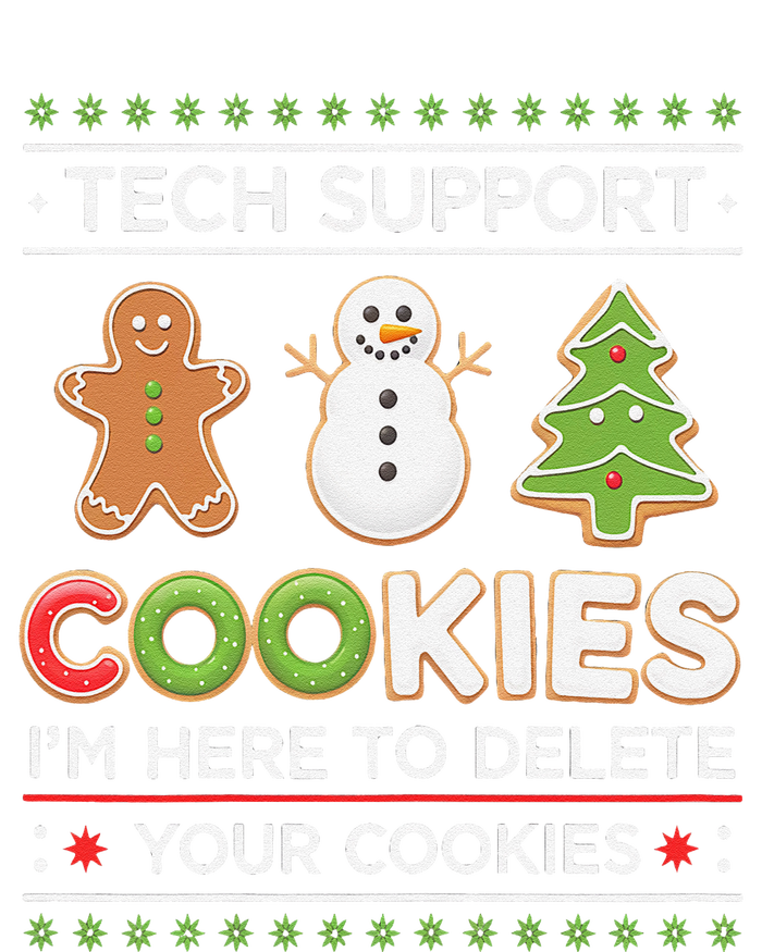 Funny Christmas I’M Here To Delete Your Cookies Techsupport Tall Long Sleeve T-Shirt