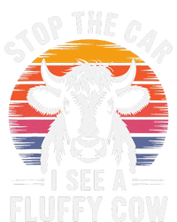 Stop The Car I See Fluffy Cow Retro Highland Cow Lover Funny T-Shirt