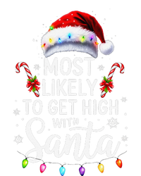 Most Likely To Get High With Santa Christmas Funny T-Shirt