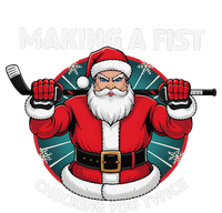 Making A Fist Checking You Twice Ugly Christmas Santa Hockey T-Shirt