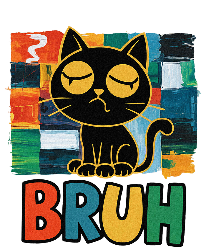 Bruh Humorous Black Cat Design Bruh Cat Boring Bruh Cat Cooling Performance Crew T-Shirt