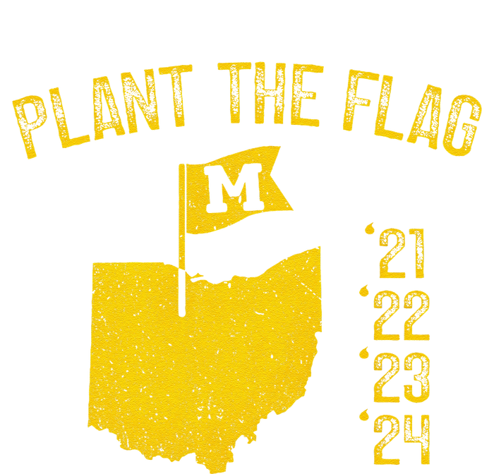 M Plant The Flag Funny Football Yellow T-Shirt