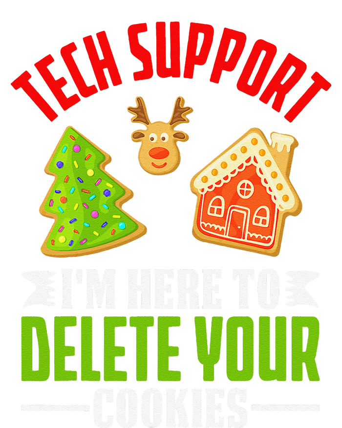 Here To Delete Your Cookies Funny Tech Support Christmas T-Shirt