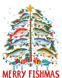 Merry Fishmas Funny Christmas Tree Lights Fish Fishing Rod Gift T-Shirt