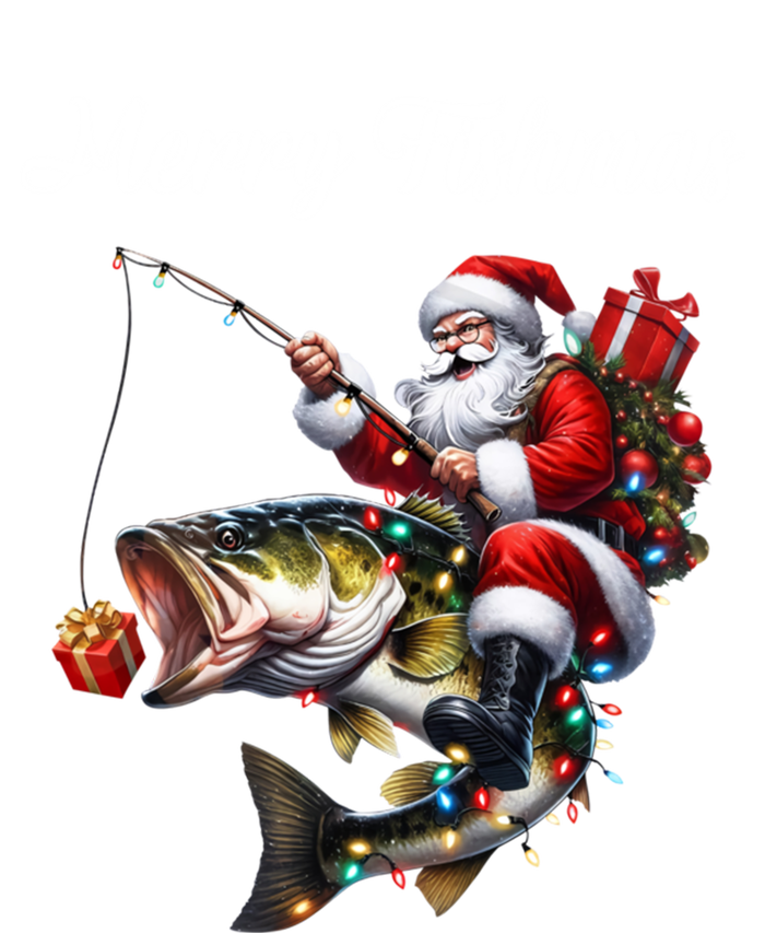 Merry Fishmas Santa Christmas Fisher Great Gift Women's V-Neck T-Shirt