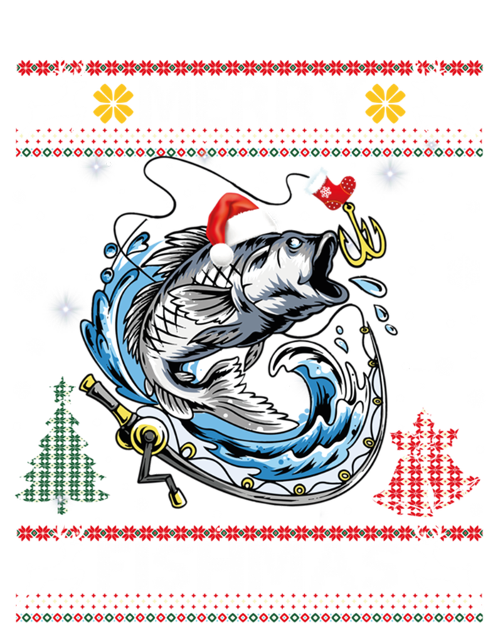 Merry Fishmas Santa Fishing Lovers Funny Fisher Christmas Cute Gift Women's Long Sleeve Flannel Pajama Set 