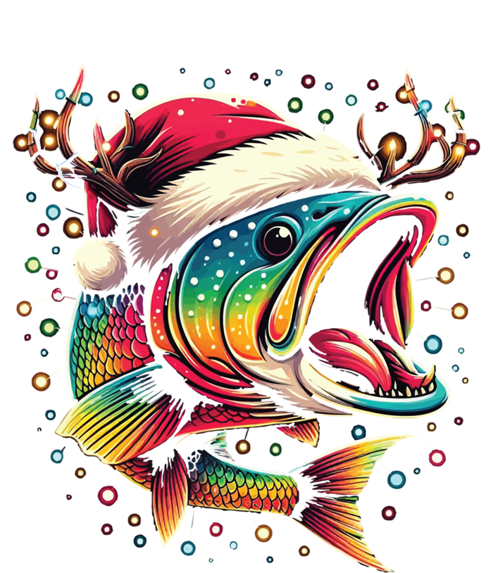 Merry Fishmas Santa Fishing Lovers Funny Fisher Christmas Cute Gift T-Shirt