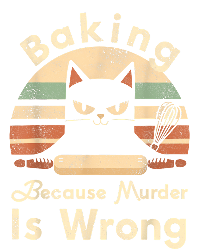 Funny Baking Because Murder Is Wrong Sarcastic Cat Lover Valucap Bio-Washed Visor