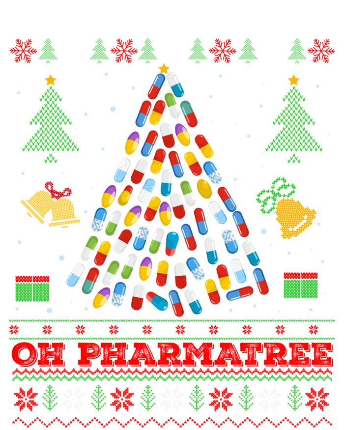 Oh Pharmatree Pharmacist Pharmacy Pills Ugly Christmas Tree Great Gift Pom Pom 12in Knit Beanie