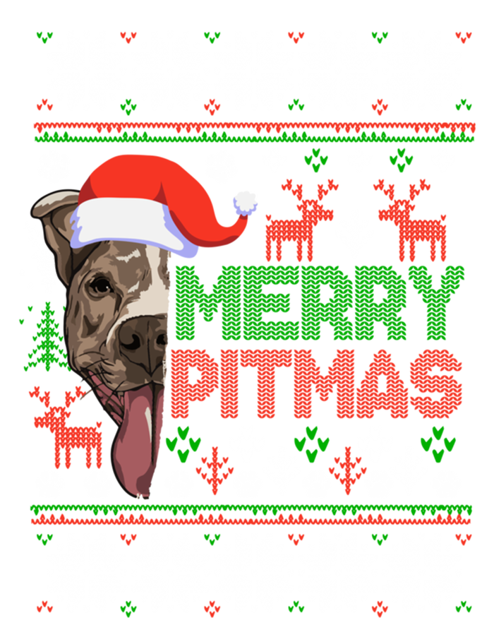 Merry Pitmas Christmas Pitbull Ugly Style Cute Gift Sweatshirt Cinch Pack Bag