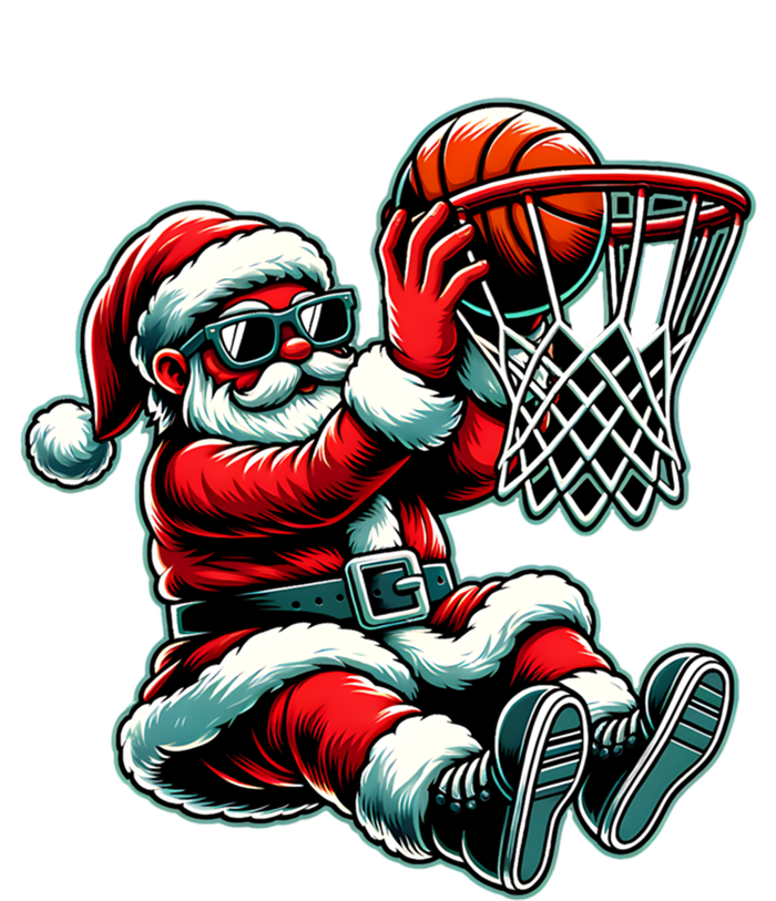 Santa Claus Dunking A Basketball Funny Christmas Basketball Meaningful Gift Tie-Dye T-Shirt