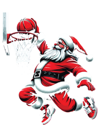 Santa Claus Dunking A Basketball Funny Christmas Basketball Cute Gift Women's Flannel Pajama Set