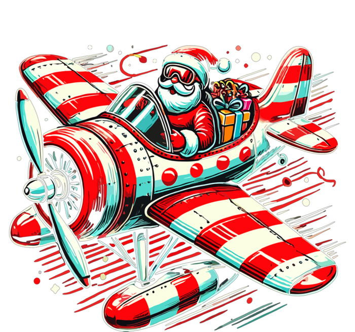 Santa Claus Flying Airplane Christmas Pilot Xmas Gift Sweatshirt