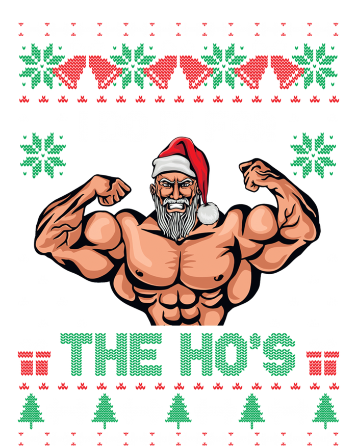 Muscle Santa I Do It For The Hos Ugly Christmas Meaningful Gift T-Shirt