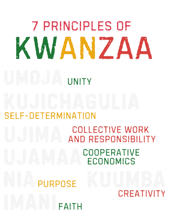 Seven Principles Of Kwanzaa Happy Kwanzaa T-Shirt