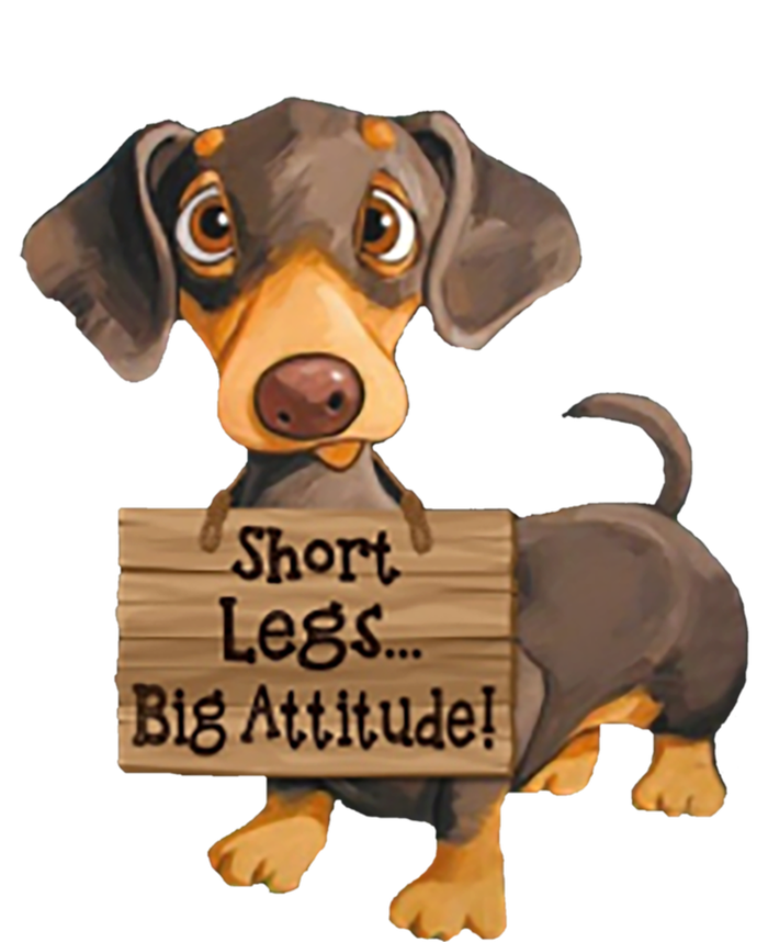 Short Legs Big Attitude Dachshund Cool Gift Valucap Bio-Washed Visor