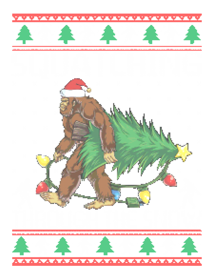 Squatching Through The Snow Bigfoot Lovers Christmas Cool Gift T-Shirt