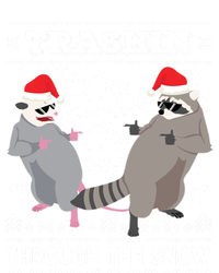 Trashin Through The Snow Garbage Gang Opossum Raccoon Santa Gift Mousepad