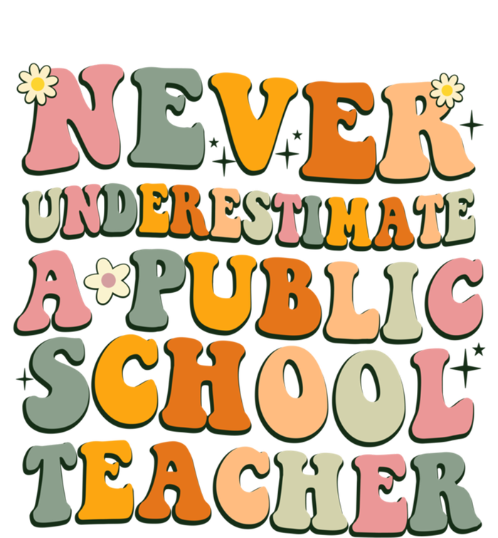 Never Underestimate A Public School Teacher Cute Gift Sustainable Beanie