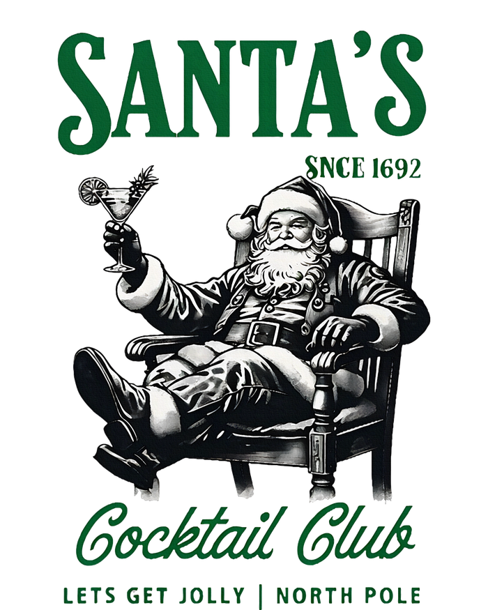 Santas Cocktail Club Vintage Santa Christmas Vibes Holiday Tie Dye Hoodie