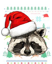 Raccoon Ugly Christmas Santa Hat Xmas Gift Zip Tote Bag