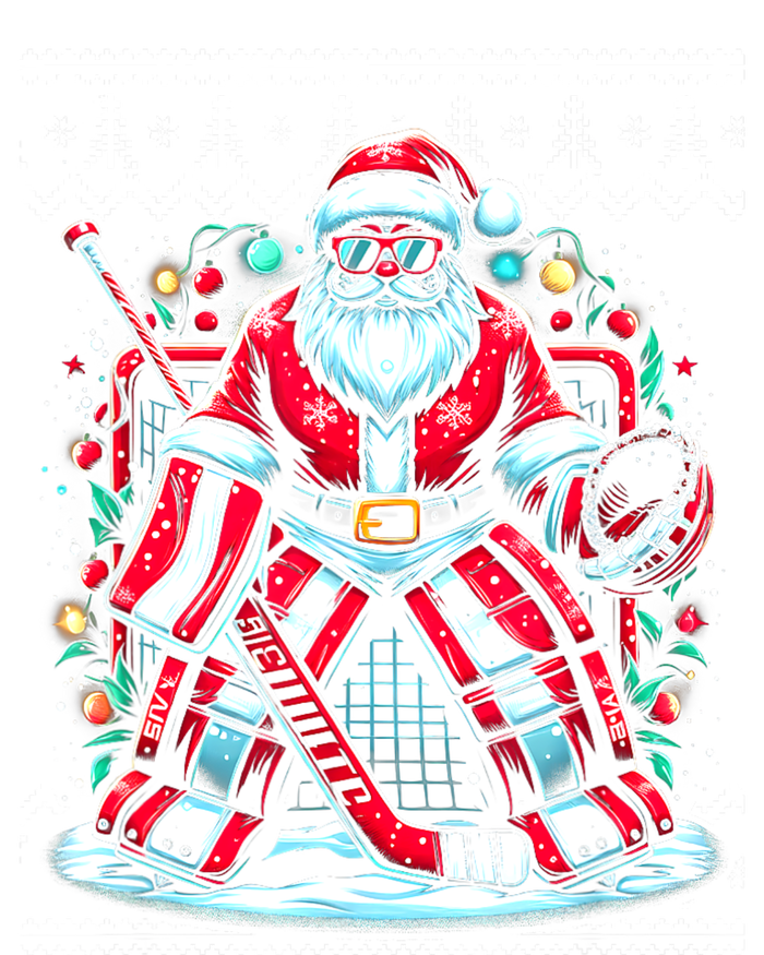 Merry Christmas Santa Hockey Goalie Ugly Christmas Sweater T-Shirt