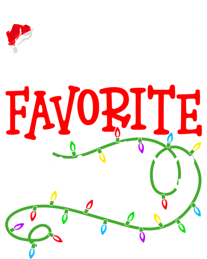 Santa Favorite Nurse Practitioner Funny Christmas Nursing Gift T-Shirt