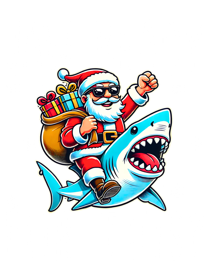 Shark Christmas Jaw Ready For This Santa Hat Sunglasses Xmas Cute Gift T-Shirt