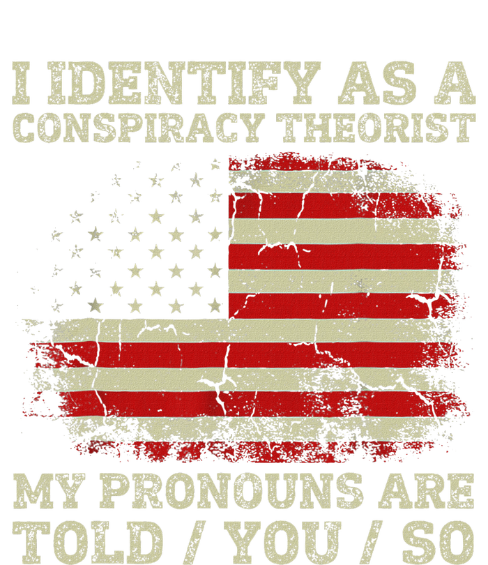 I Identify As A Conspiracy Theorist Vintage American Flag Toddler Long Sleeve Shirt