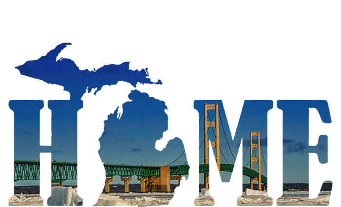 Michigan Home With The Mackinac Bridge T-Shirt