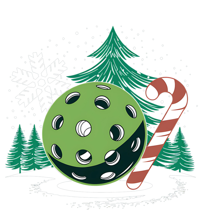 Snowy Pickleball Christmas Tree Festive Winter Snowflake Gift T-Shirt