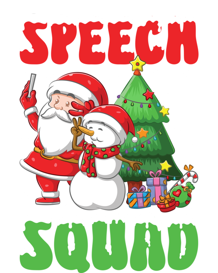 Speech Squad Snow Santa Speech Therapist Slp Christmas Cute Gift Kids T-Shirt