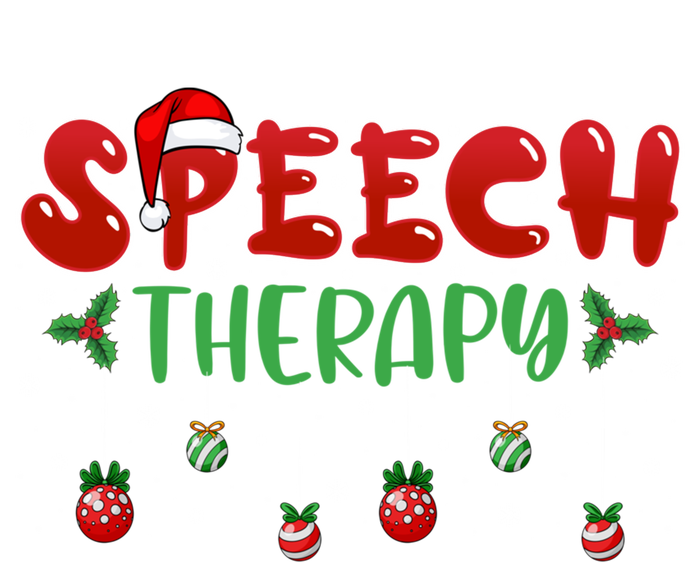 Speech Therapy Santa Hat Slp Speech Therapists Christmas Cool Gift T-Shirt