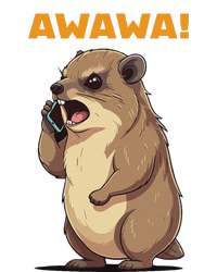 Rock Hyrax Awawa Angry Phonecall Funny Groundhog Dassie T-Shirt