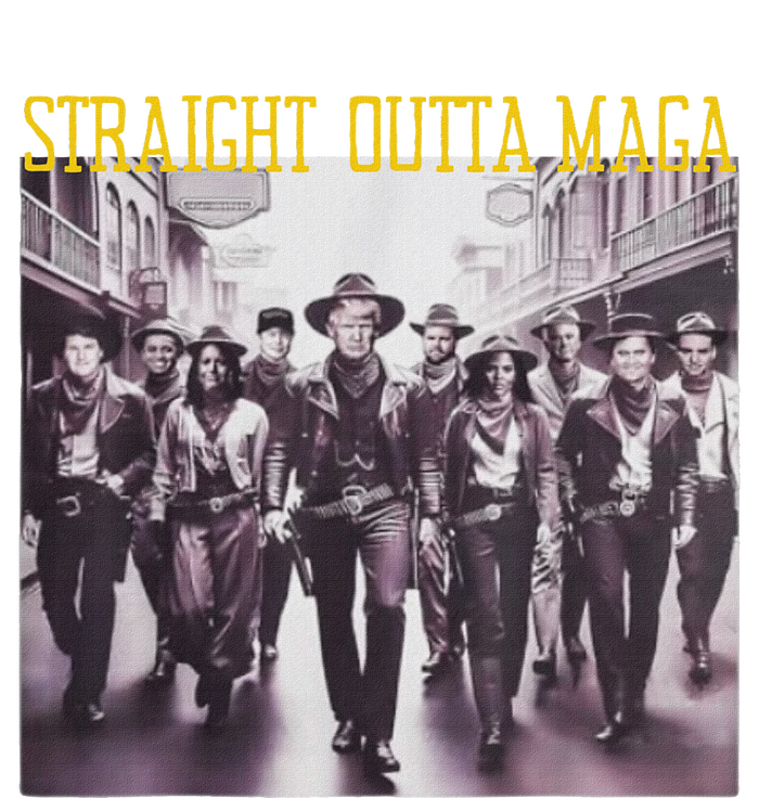 Straight Outta Maga Western Cowboy Outfit Trump 2024 Ladies PosiCharge Competitor Racerback Tank