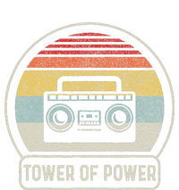 Vintage Cassette Tape Tower Of Power Rock Music Retro Sunset V-Neck T-Shirt