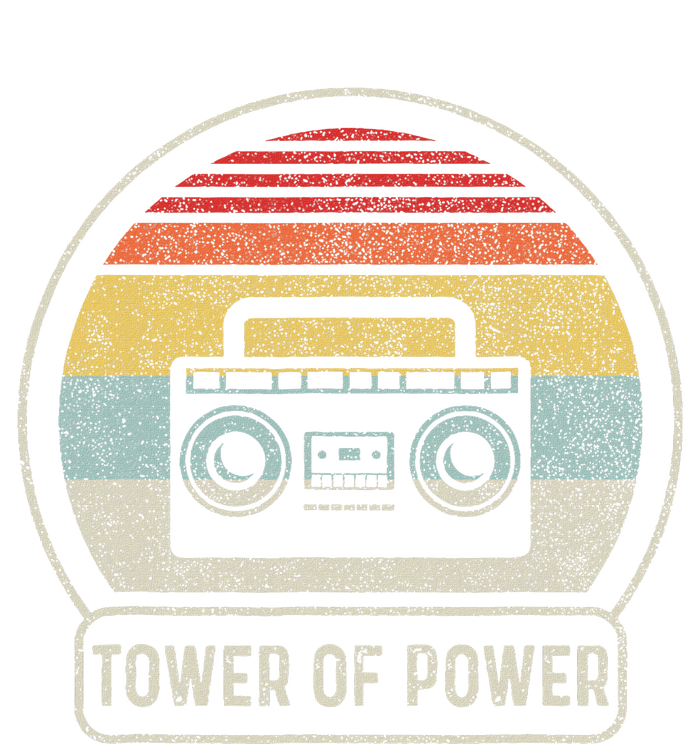 Vintage Cassette Tape Tower Of Power Rock Music Retro Sunset V-Neck T-Shirt