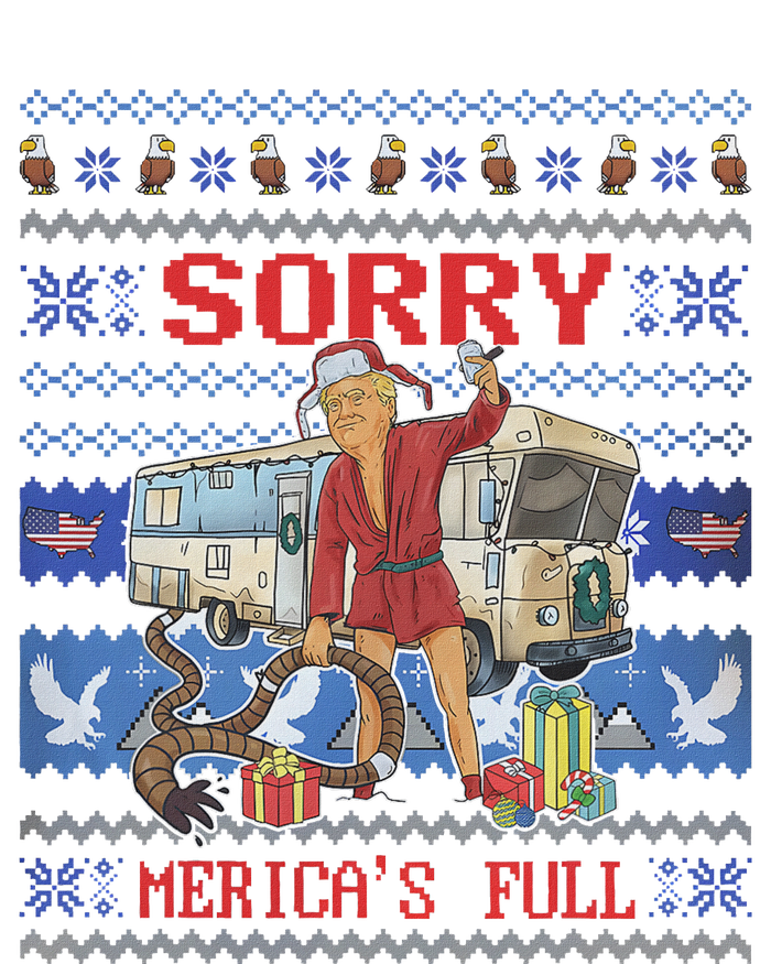 Sorry MericaS Full Funny Trump Ugly Christmas T-Shirt