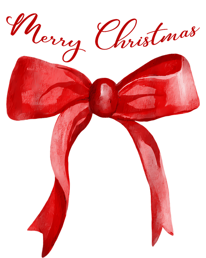 Merry Christmas Red Coquette Bow Merry And Bright T-Shirt