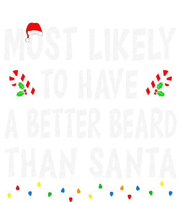 Most Likely To Have Better Beard Than Santa Funny Christmas Gift Doggie Tank