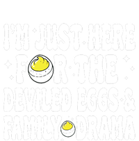 IM Just Here For The Deviled Eggs And Family Drama Funny Thanksgiving Women's Strappy Tank