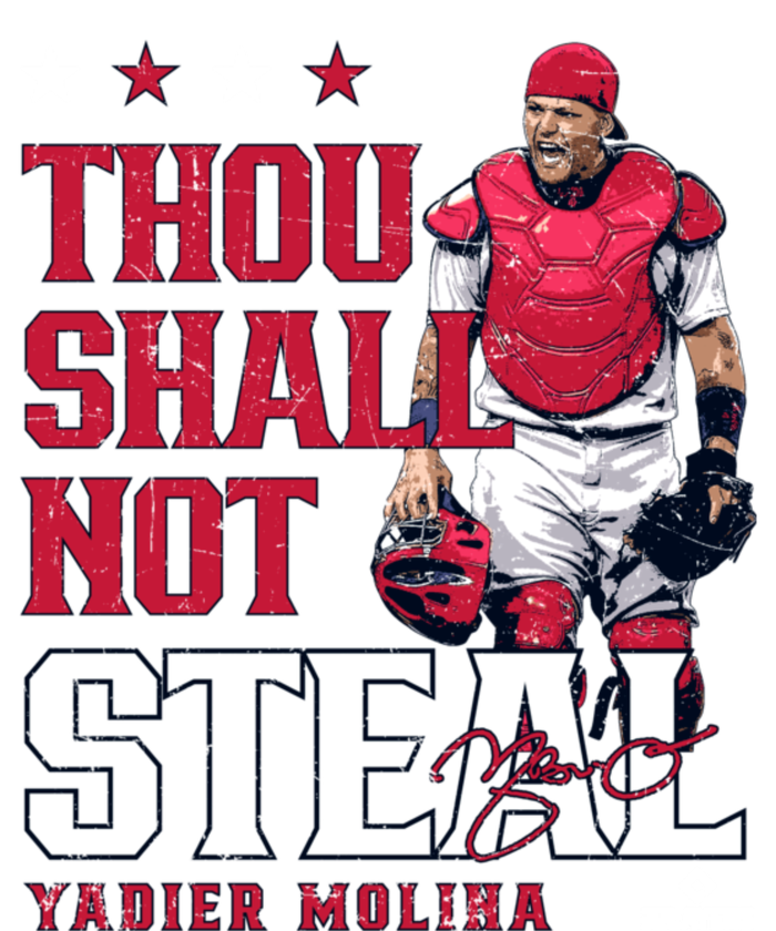 Thou Shall Not Steal Yadier Molina St Louis Women's Perfect Tri Tunic Long Sleeve Shirt