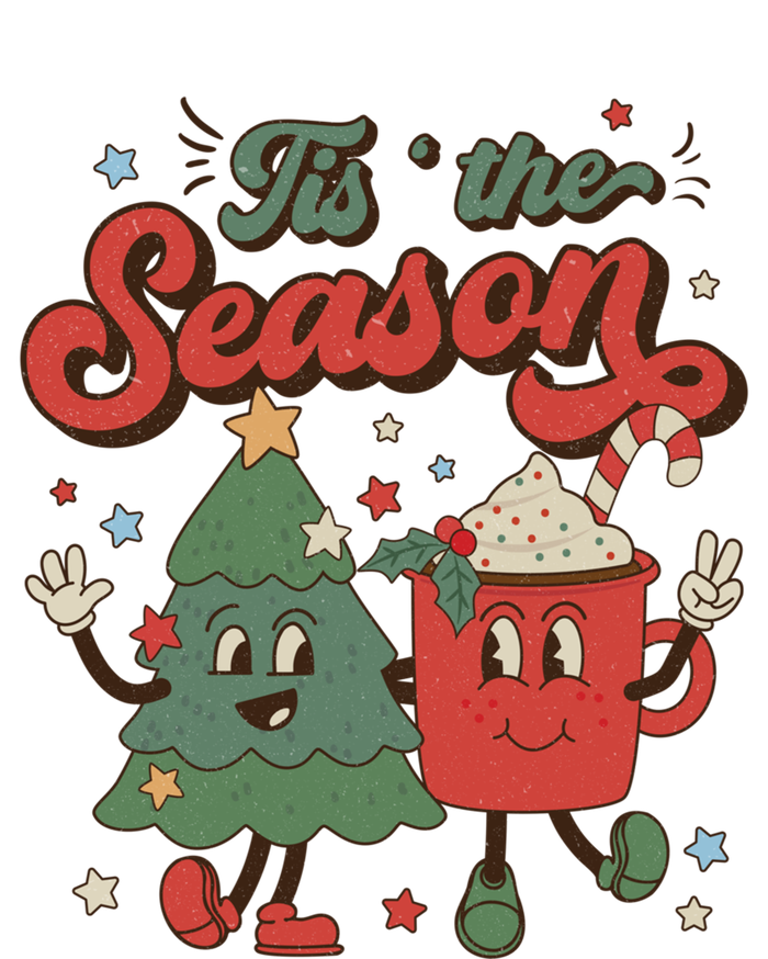 Vintage Christmas Tis The Season Christmas Tree Coffee Latte Gift T-Shirt