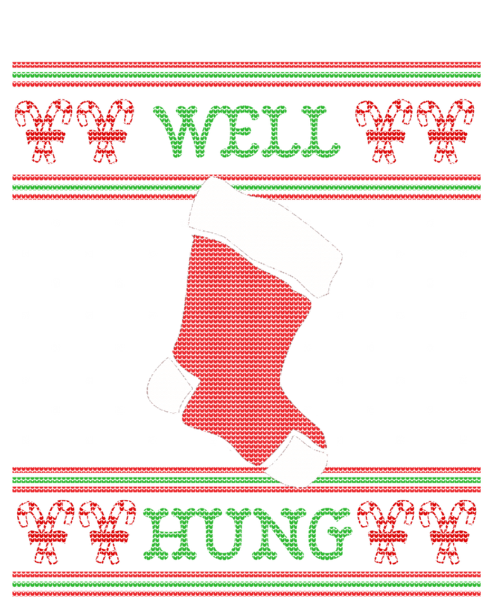 Well Hung Funny Adult Ugly Christmas Style Gift Sweatshirt Cinch Pack Bag