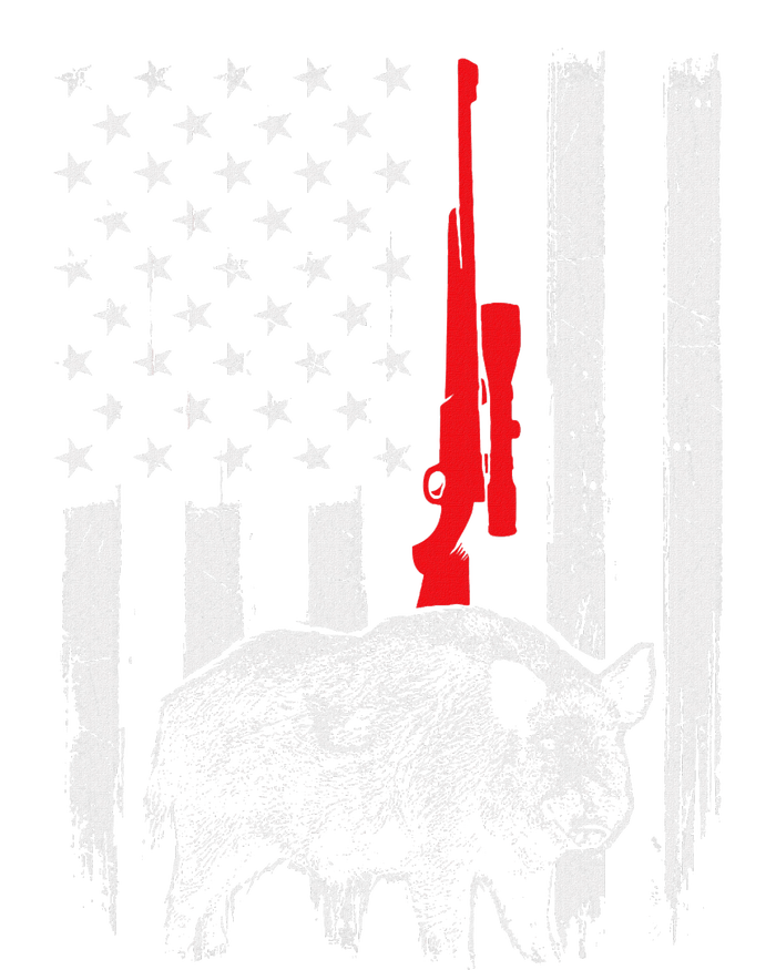 Patriotic American Usa Flag Boar Hunting Wild Hog Hunter T-Shirt