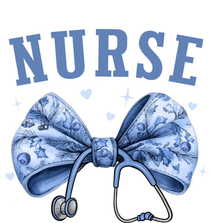 Blue Nurse Coquette Bow Stethoscope Nursing Medical Doctor Cool Gift T-Shirt