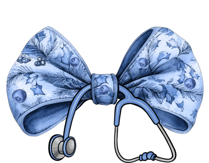 Blue Nurse Coquette Bow Stethoscope Nursing Medical Doctor Gift T-Shirt