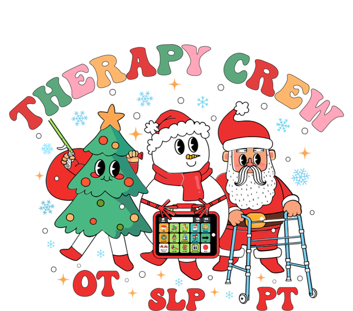 Therapy Crew Christmas Therapy Squad Speech Physical Xmas Meaningful Gift V-Neck T-Shirt